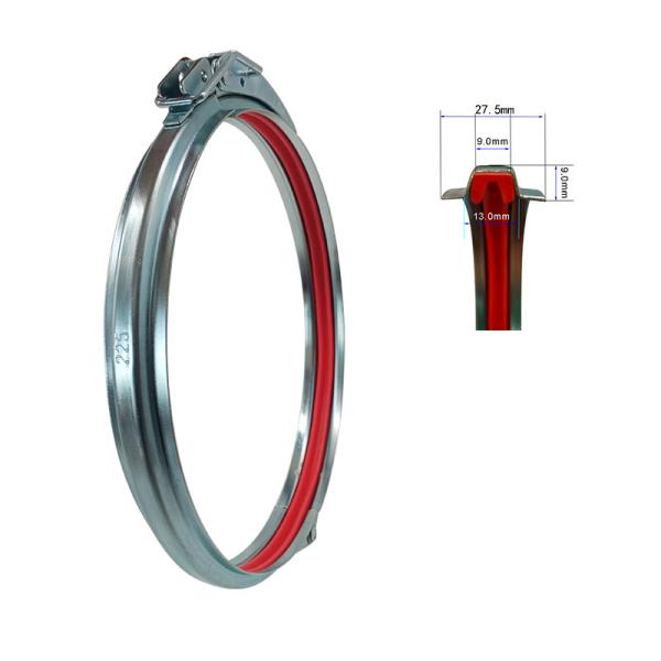 Струбцины трубы OEM 100mm гальванизированные закручивают в спираль элементы системы собрания пыли воздуха