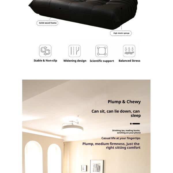Genuine Leather Lazy Sofa Set Modern Design Eco-Friendly Small Apartment Leisure Lounge Home Furniture