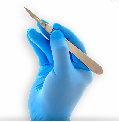 Blue Nitrile Disposable Gloves Powder Free with CE certificate