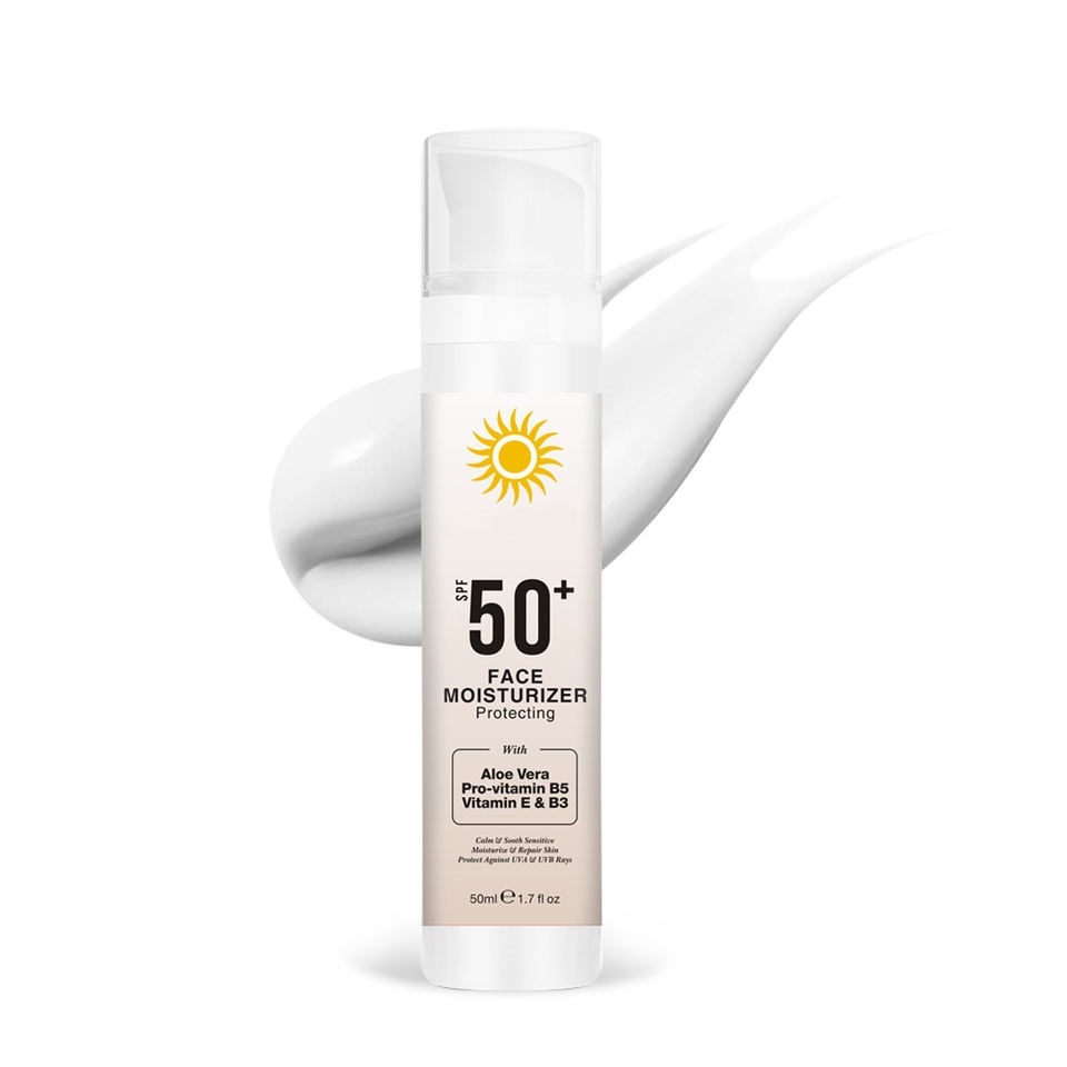 OEM ODM Customized Natural Damaged Skin Barrier Repair Sunscreen Cream Repair Face Cream SPF 50 Facial Moisturizer SPF 50