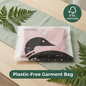 Sustainable for Certified Glassine Bag Carbon Neutral Luxury Apparel Packaging Eco Designer Clothing EU Custom OEM Digital Fur