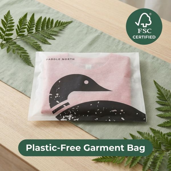 Sustainable for Certified Glassine Bag Carbon Neutral Luxury Apparel Packaging Eco Designer Clothing EU Custom OEM Digital Fur
