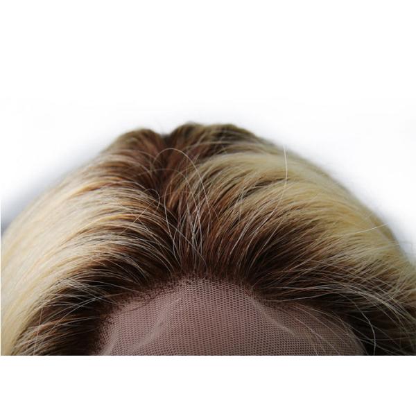 Swiss Lace 24 Inch Human Hair Wigs For Black Women / Curly Body Wave