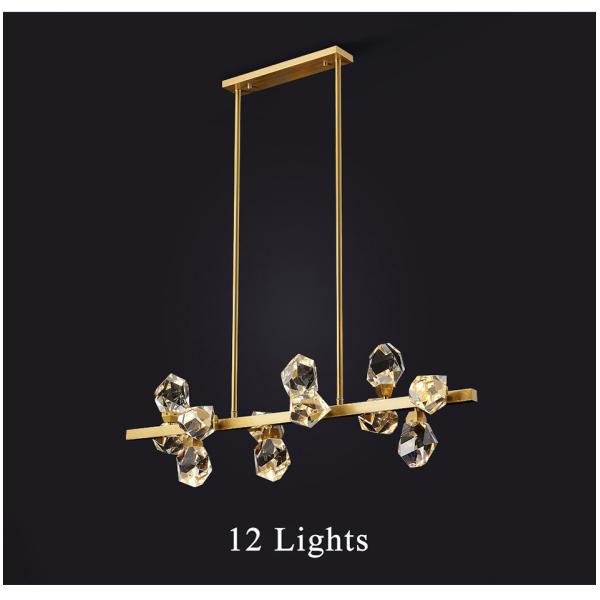 Modern Circle Rectangle Chandelier Lighting Living Dining Room Diamond Crystal Hanging Lamp(WH-CY-185)