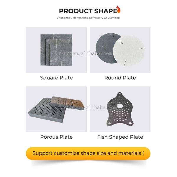 Customized Silicon Carbide Plates Round Square SIC,SSSIC,RBSIC Slab Nitride Bonded Silicon Carbide Kiln Shelf For Ceramic Oven