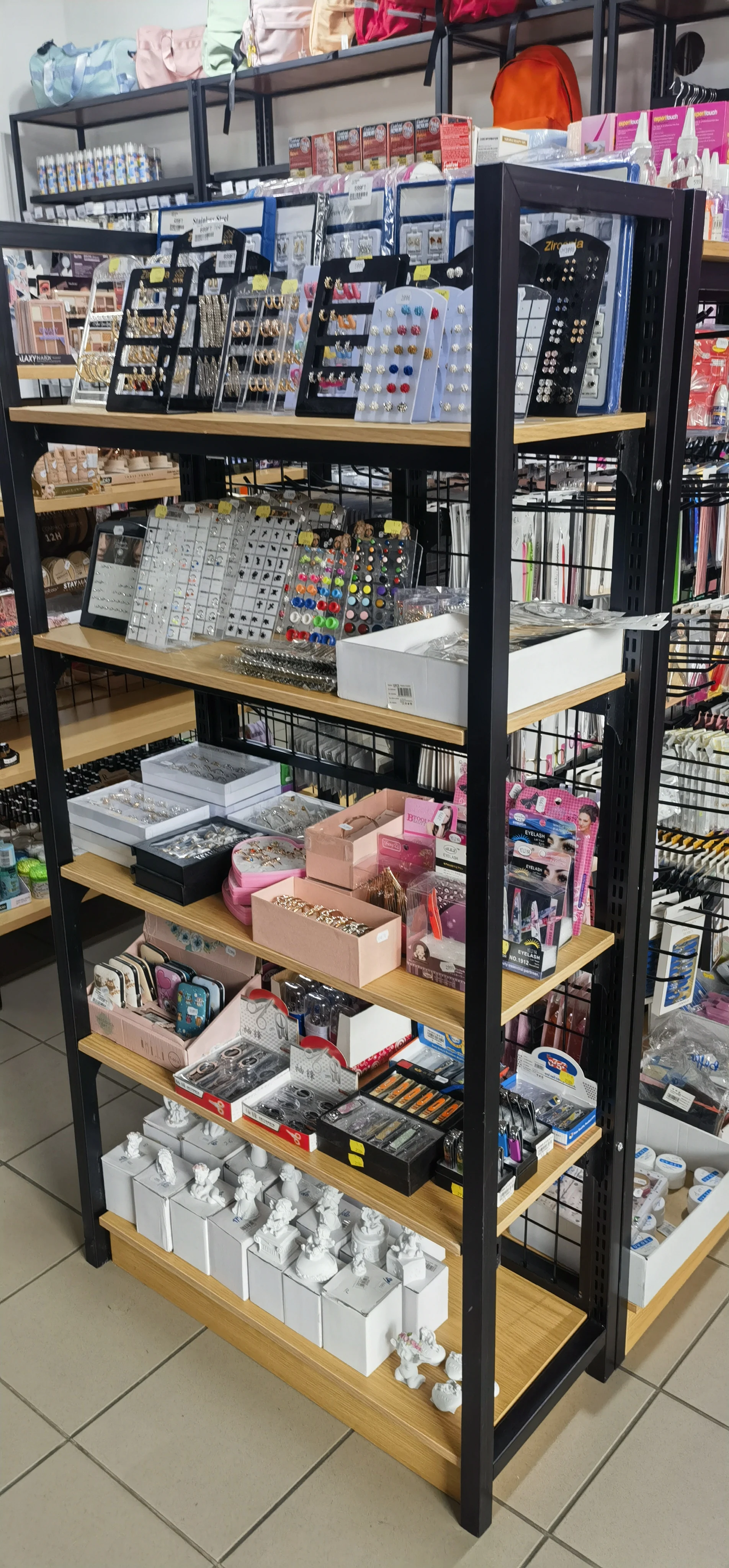 Transporte de madera Gándola Estantes de comestibles Estantes de columna 4