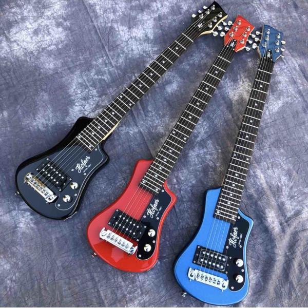 Three color hofner Shorty mini Travel Guitar Protable beginner guitar kid Electric guitar