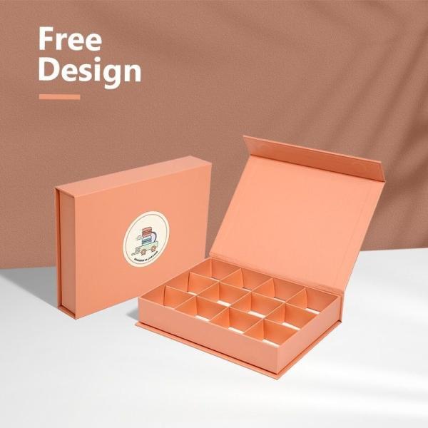 Eco Friendly Pink Magnetic Gift Box Chocolate Cookie Kraft Paper Gift Magnetic Box