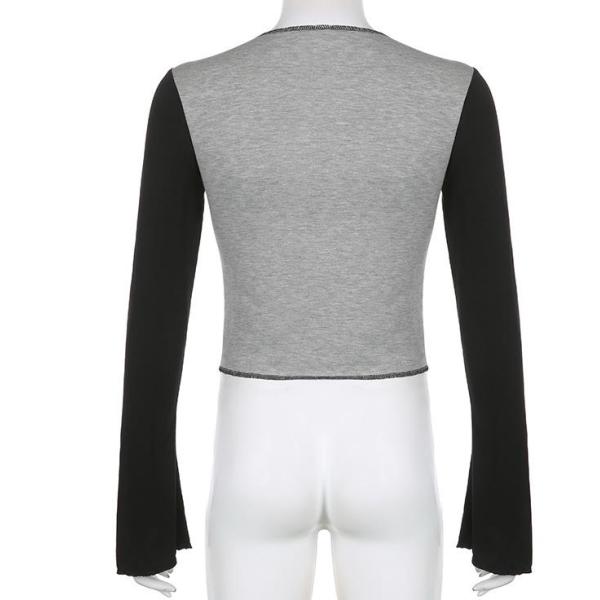 Изготовленные на заказ дамы Китая фабрики одежды играют главные роли верхняя часть пуловера печати Длинн-Sleeved Цвет-блоком