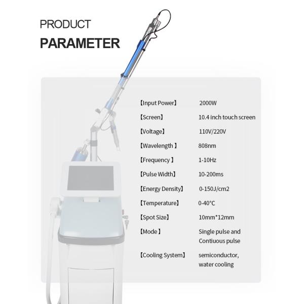 2 In 1 ND Yag Laser Tattoo Removal Machine 755nm 532nm 1064nm Diode