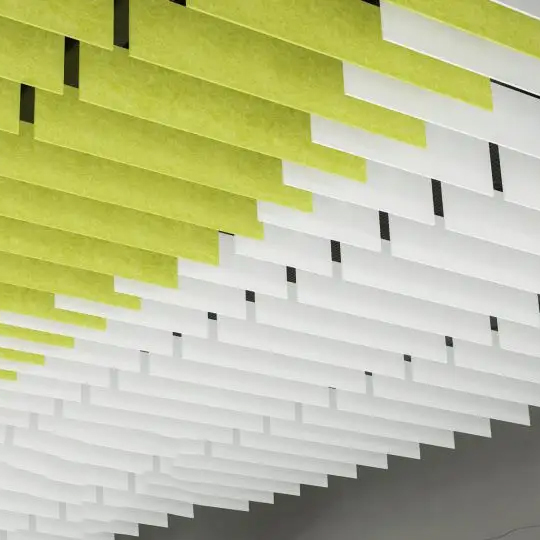 NRC 0.75 Acoustic Soundproof Ceiling 25mm Fiber Glass Ceiling Panel