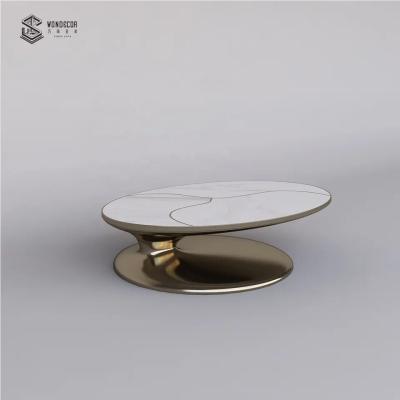 Living Room Top Marble Art Table Furniture Stainless Steel