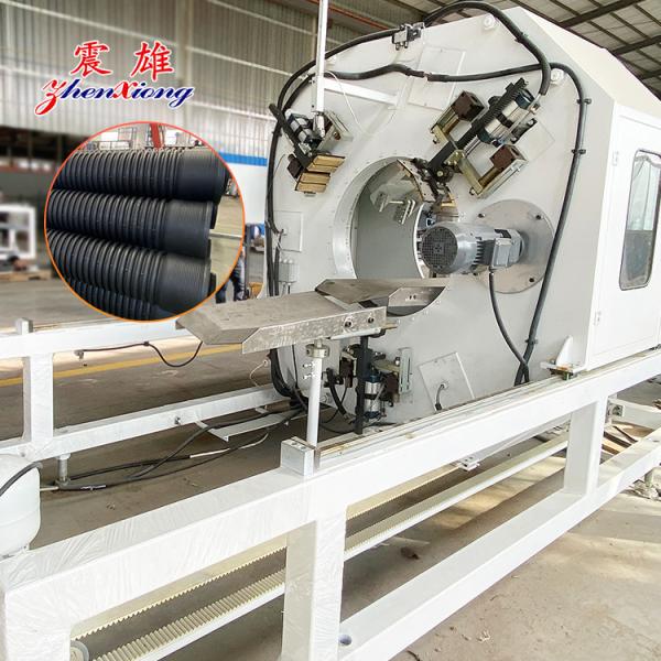 PE PP Double Wall Corrugated Plastic Pipe Machine Realize Online Flaring High Yield
