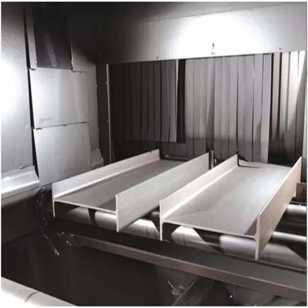 H Beam Rust Remove 1.21 M/S Roller Conveyor Shot Blasting Machine