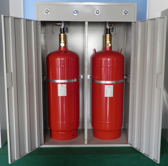 Огнетушитель газа FM200 с двойными красными цилиндрами