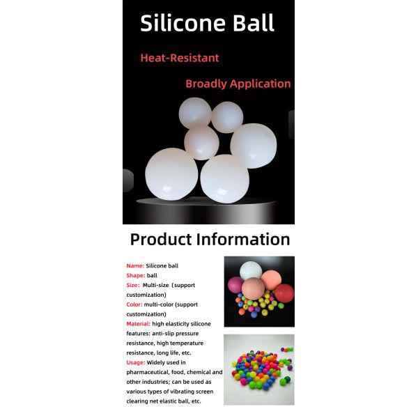 Custom Moulding Service for Large-sized Solid Silicone Balls 25mm to 70mm Elastic and Soft Rubber Material