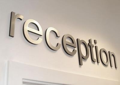 Company Stainless Steel Sign Letters Not Rust Lightweight With Metallic Texture
