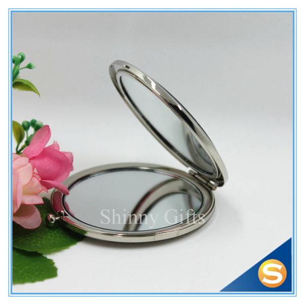 Shinny Gifts Lady Metal Makeup Mirror Exquisite And Durable Compact Mirror