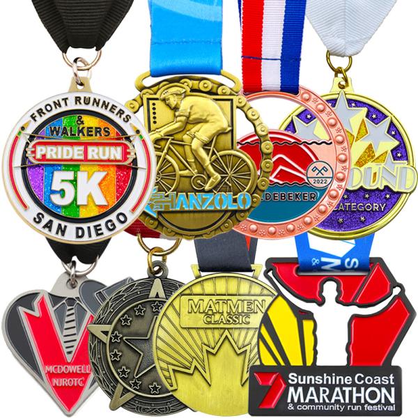UV Print Metal Custom Medal 110grams/pc for Sports Music Jiu Jitsu Tennis