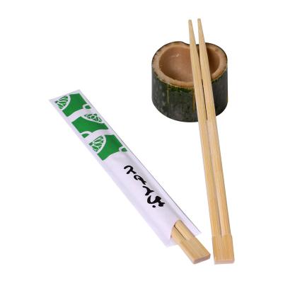 o sushi cola os hashis de madeira do bambu descartável do sushi com logotipo