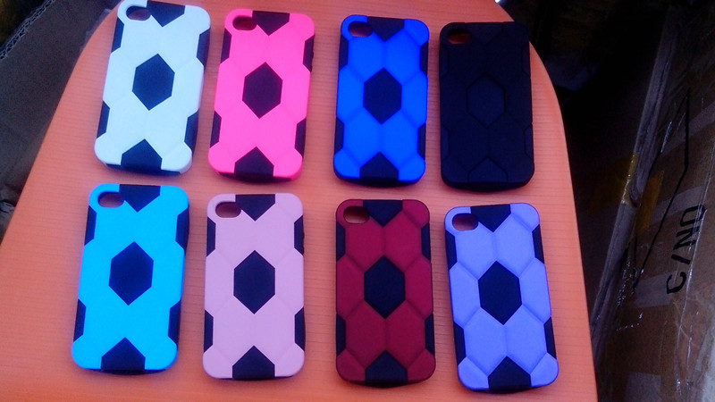 Custom Protective PC Phone Case Cool With Football Pattern Design