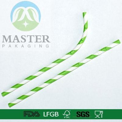 Eco-friendly customized 6x197mm  colorful drinking paper straws