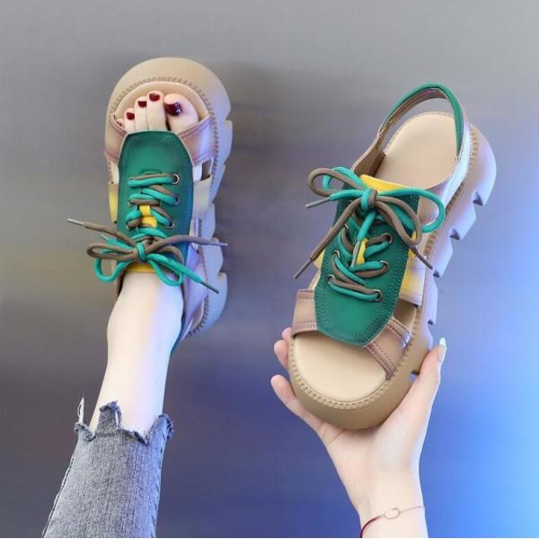 Sandals For Women Sponge Cake Thick Soled Sandals Summer Fashionable Casual Sandals
