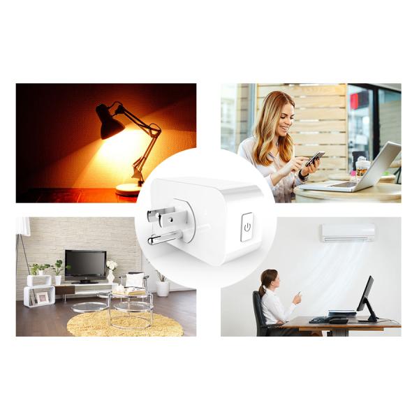 Smart Home 10A Wifi US Plug Socket White Timing Schedule AC 110-250V Compact Design