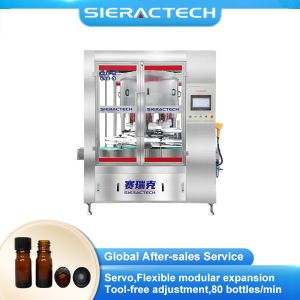Automatic Amber Glass Bottle Capping Machine with Servo Torque Control and High-Speed Bottle Packaging System