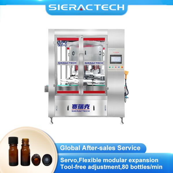 Automatic Amber Glass Bottle Capping Machine with Servo Torque Control and High-Speed Bottle Packaging System