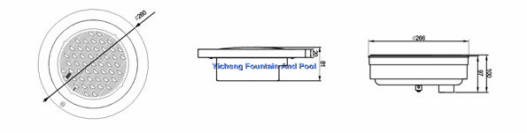 IP68 Stainless Steel Embedded LED Underwater Swimming Pool Lights , Ultra Thin Type