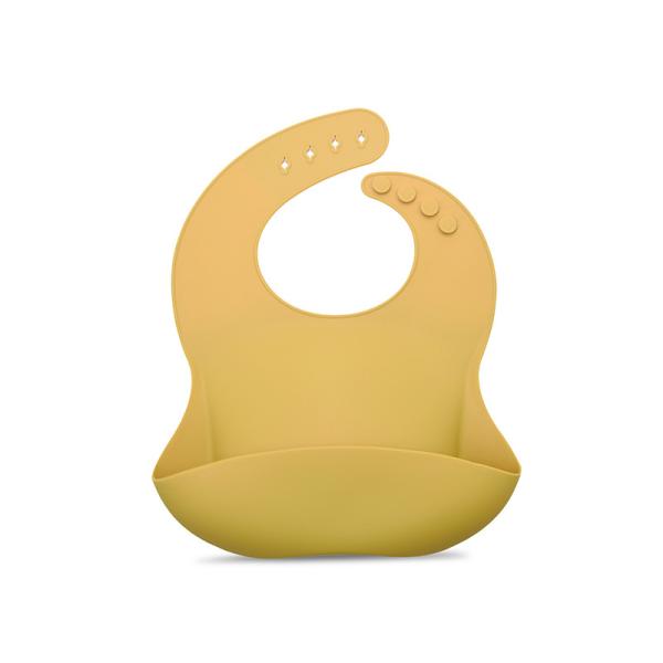 Pantone Color  BPA Free Silicone Baby Bibs OEM Waterproof Adjustable