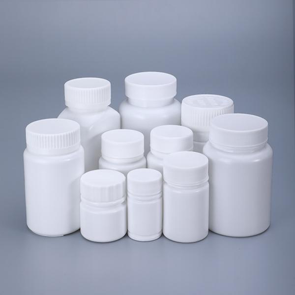 Bouteilles en plastique rondes blanches à l'épreuve des enfants de 20 à 170 ml pour emballage de pilules médicinales