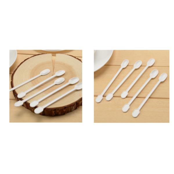 Bio PLA Compostable Cultery Biodegradable Plastic Coffee Stirrers 500pcs 4.6 inch