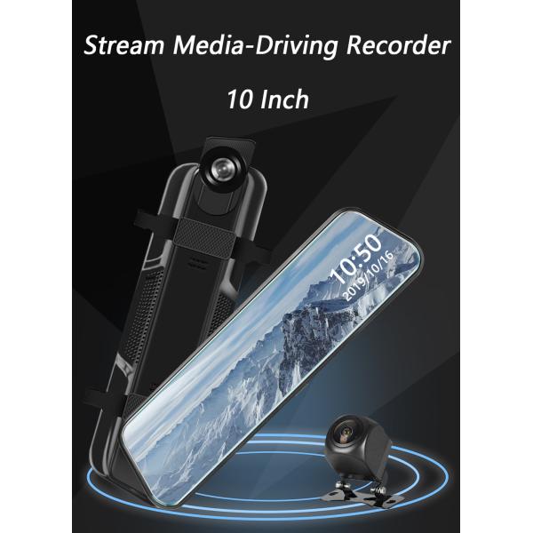 Streaming Media WDR 1080p Dash Cam Mirror DVR Full Hd 1080P 10 Inch