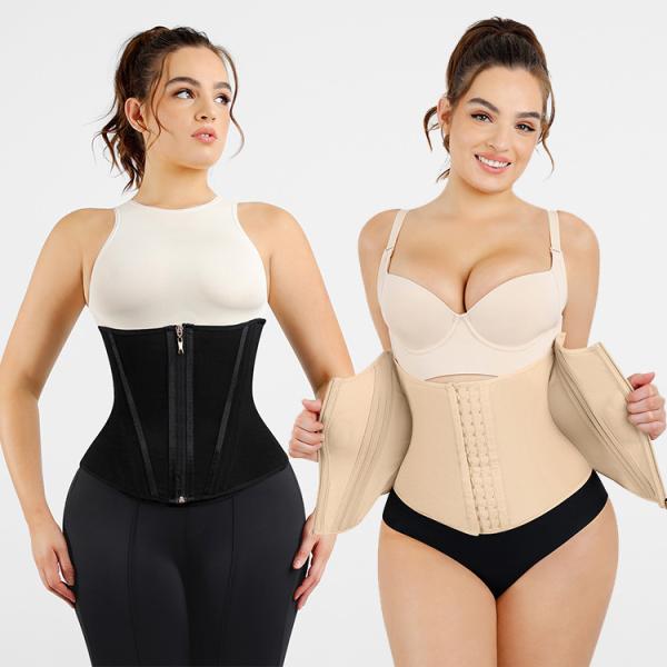 Women's Inner Hasp Zipper Waist Trainer with Standard Thickness and Corset Shaper Type