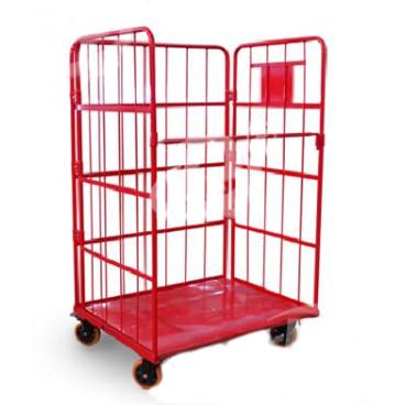 Powder Coated Steel Roll Container Steel Foldable Roll Cage 52.5kg Net Weight