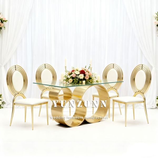 Hot Sell High Quality Metal Stainless Steel Dining Table Panel and Chairs for Restaurant