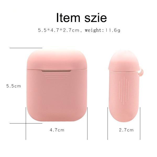 Silicone Protective Shockproof Wireless Charging Earbuds Case Cover Skin Compatible for Apple AirPods 1 & 2