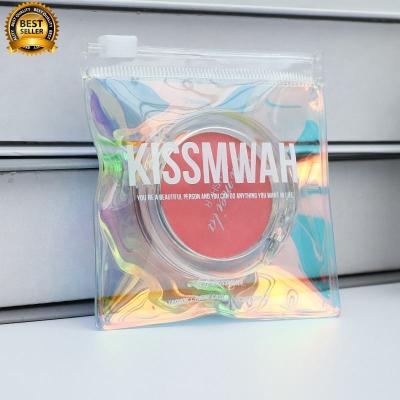 Luxury Custom Size Rings EARRINGS Packaging Mini Pouch Laser Colorful PVC Zipper Hologram Clear Plastic Jewelry Bag