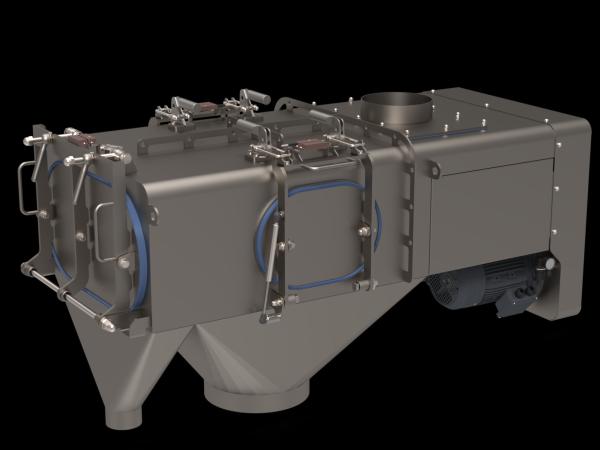 Máquina de cribado centrífugo no vibratoria totalmente cerrada de acero inoxidable