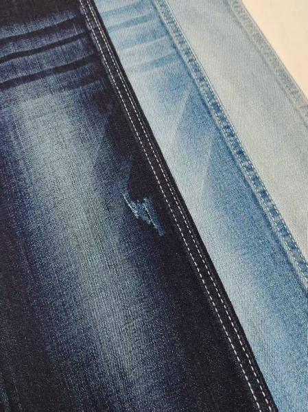 Tejido denim de sarga 85% algodón de 10.2 oz con estilo de estiramiento débil, ancho total de 190 cm, JSD3296, para jeans o abrigo de mezclilla
