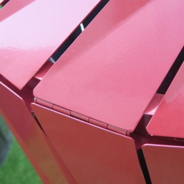 Industrial 4 Bins Dia 600mm 240 Liter Steel Outdoor Trash Can