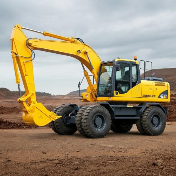 XE60WA Máximo raio de escavação 6120mm 42,5kw Roda Excavadora hidráulica