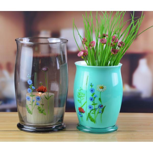 Классическое античное покрашенное стекло ваза 12 дюймов стеклянная