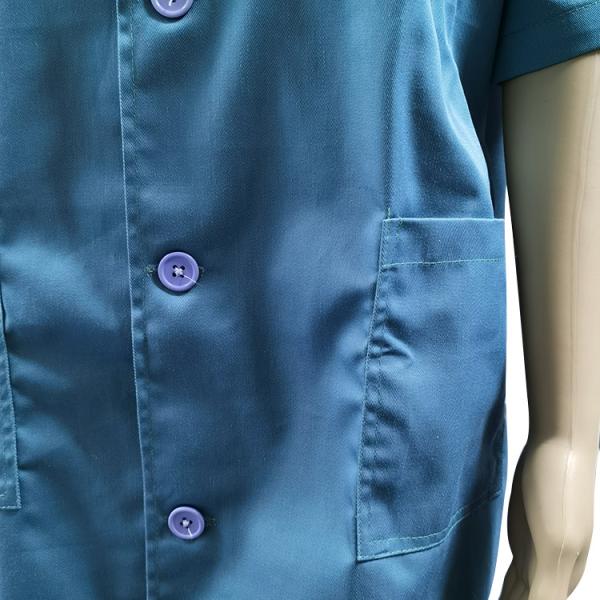 Cleanroom 65% Polyester 35% Cotton Short Sleeve ESD apparel
