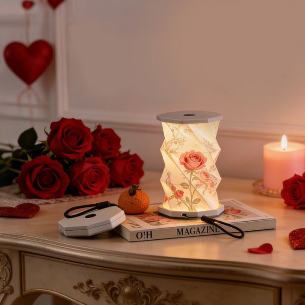 5V Standing Table Led Paper Lamp Night Lighting For Valentine'S Day OEM