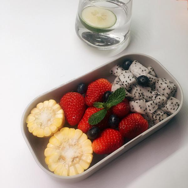 Sample Free Sample Food Grade Microwave Safe Plastic Bento Lunch Box with Cutlery 226g