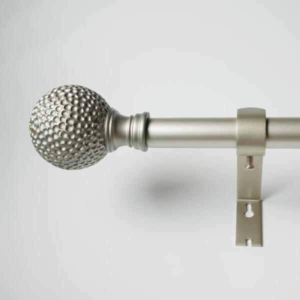 300MM Length Iron Pipe Style Curtain Rods Resin Finials