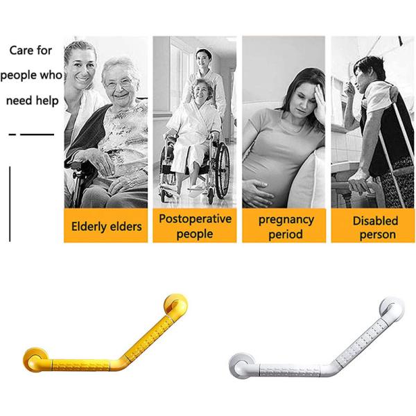 135 Degree Curved Stainless Steel Grab Bar Multipurpose For Shower Bathroom